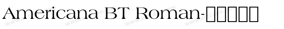 Americana BT Roman字体转换